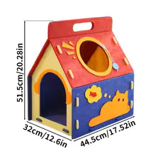 Portable Felt Cat Cave Bed with Handle – Cozy Indoor Cat House for Cats & Kittens